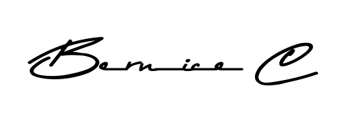 Explore multiple handwriting variations for Bernice C including this stunning Asem Kandis PERSONAL USE design. Free to use across all platforms. Bernice C signature style 9 images and pictures png