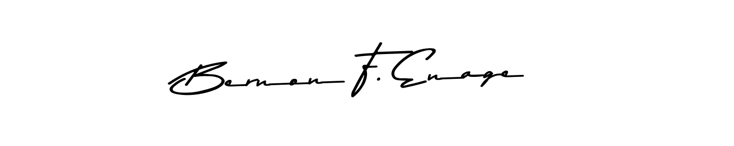 The best way (Asem Kandis PERSONAL USE) to make a short signature is to pick only two or three words in your name. The name Bernon F. Enage include a total of six letters. For converting this name. Bernon F. Enage signature style 9 images and pictures png