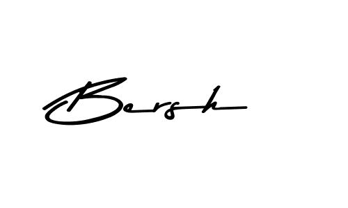 Bersh stylish signature style. Best Handwritten Sign (Asem Kandis PERSONAL USE) for my name. Handwritten Signature Collection Ideas for my name Bersh. Bersh signature style 9 images and pictures png