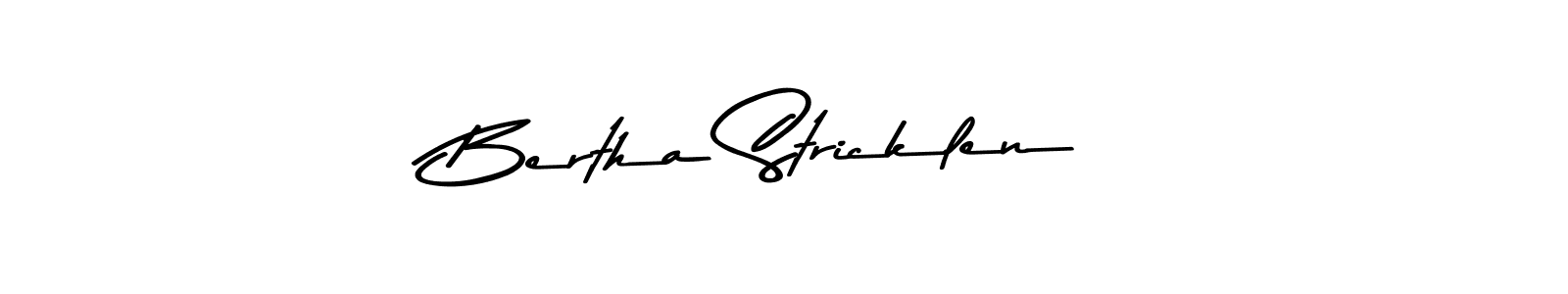 This is the best signature style for the Bertha Stricklen name. Also you like these signature font (Asem Kandis PERSONAL USE). Mix name signature. Bertha Stricklen signature style 9 images and pictures png