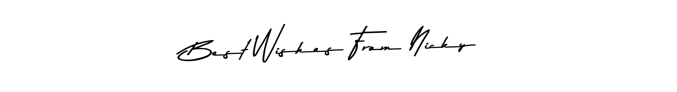 Also You can easily find your signature by using the search form. We will create Best Wishes From Nicky name handwritten signature images for you free of cost using Asem Kandis PERSONAL USE sign style. Best Wishes From Nicky signature style 9 images and pictures png