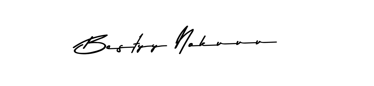 Design your own signature with our free online signature maker. With this signature software, you can create a handwritten (Asem Kandis PERSONAL USE) signature for name Bestyy Nokuuu. Bestyy Nokuuu signature style 9 images and pictures png