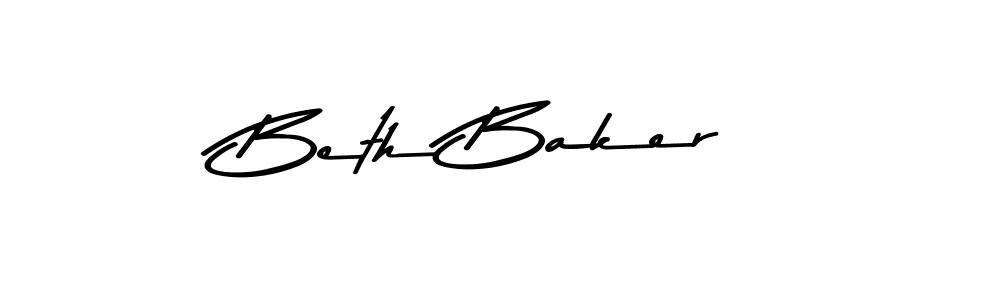 How to make Beth Baker name signature. Use Asem Kandis PERSONAL USE style for creating short signs online. This is the latest handwritten sign. Beth Baker signature style 9 images and pictures png