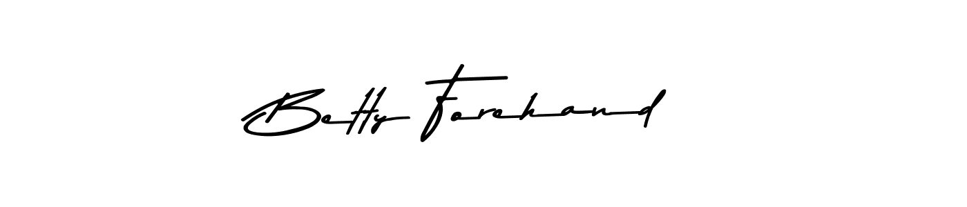 How to make Betty Forehand name signature. Use Asem Kandis PERSONAL USE style for creating short signs online. This is the latest handwritten sign. Betty Forehand signature style 9 images and pictures png