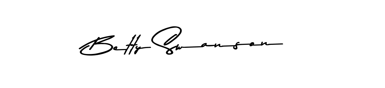 How to make Betty Swanson name signature. Use Asem Kandis PERSONAL USE style for creating short signs online. This is the latest handwritten sign. Betty Swanson signature style 9 images and pictures png