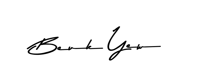 Use a signature maker to create a handwritten signature online. With this signature software, you can design (Asem Kandis PERSONAL USE) your own signature for name Beuk Yew. Beuk Yew signature style 9 images and pictures png