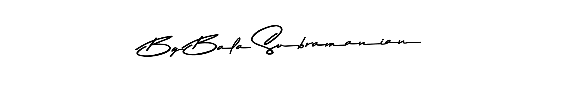 Make a beautiful signature design for name Bg Bala Subramanian. With this signature (Asem Kandis PERSONAL USE) style, you can create a handwritten signature for free. Bg Bala Subramanian signature style 9 images and pictures png