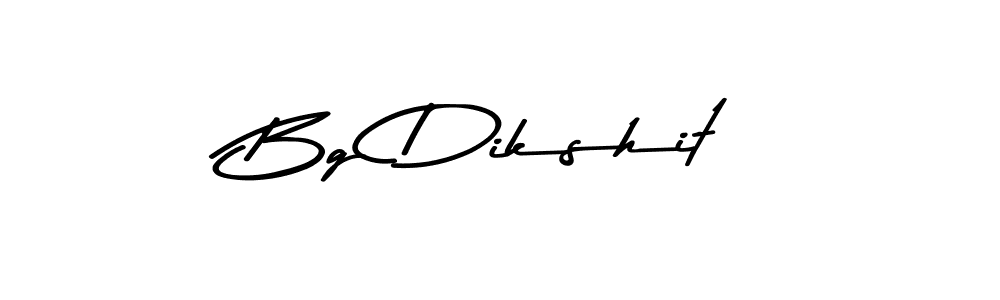 Design your own signature with our free online signature maker. With this signature software, you can create a handwritten (Asem Kandis PERSONAL USE) signature for name Bg Dikshit. Bg Dikshit signature style 9 images and pictures png