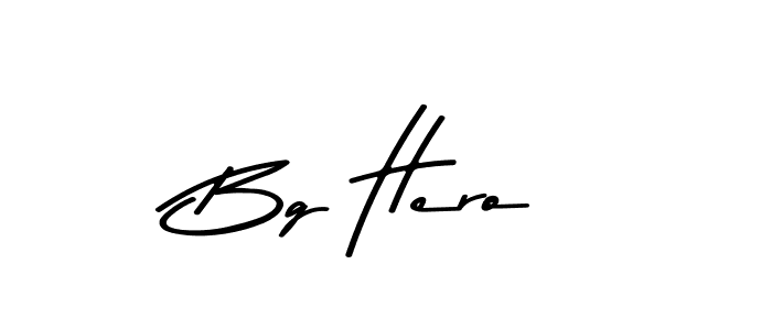 Design your own signature with our free online signature maker. With this signature software, you can create a handwritten (Asem Kandis PERSONAL USE) signature for name Bg Hero. Bg Hero signature style 9 images and pictures png
