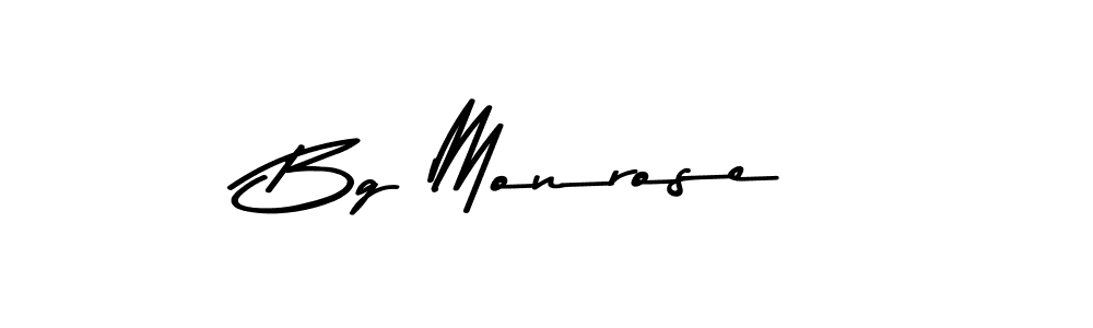 Make a beautiful signature design for name Bg Monrose. With this signature (Asem Kandis PERSONAL USE) style, you can create a handwritten signature for free. Bg Monrose signature style 9 images and pictures png