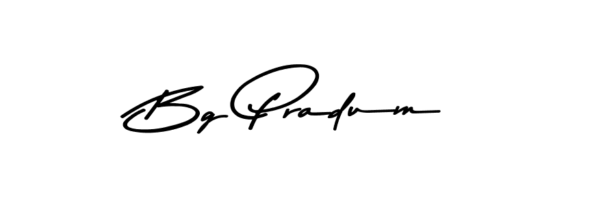 Also You can easily find your signature by using the search form. We will create Bg Pradum name handwritten signature images for you free of cost using Asem Kandis PERSONAL USE sign style. Bg Pradum signature style 9 images and pictures png