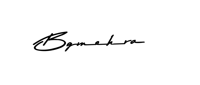 Design your own signature with our free online signature maker. With this signature software, you can create a handwritten (Asem Kandis PERSONAL USE) signature for name Bgmehra. Bgmehra signature style 9 images and pictures png