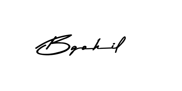 Design your own signature with our free online signature maker. With this signature software, you can create a handwritten (Asem Kandis PERSONAL USE) signature for name Bgohil. Bgohil signature style 9 images and pictures png