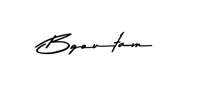 Make a beautiful signature design for name Bgoutam. With this signature (Asem Kandis PERSONAL USE) style, you can create a handwritten signature for free. Bgoutam signature style 9 images and pictures png