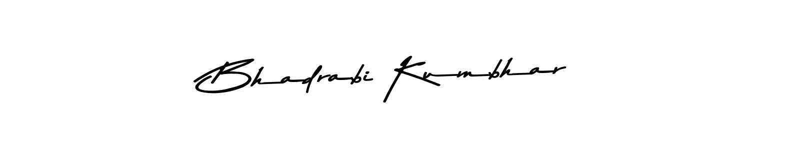 Bhadrabi Kumbhar stylish signature style. Best Handwritten Sign (Asem Kandis PERSONAL USE) for my name. Handwritten Signature Collection Ideas for my name Bhadrabi Kumbhar. Bhadrabi Kumbhar signature style 9 images and pictures png