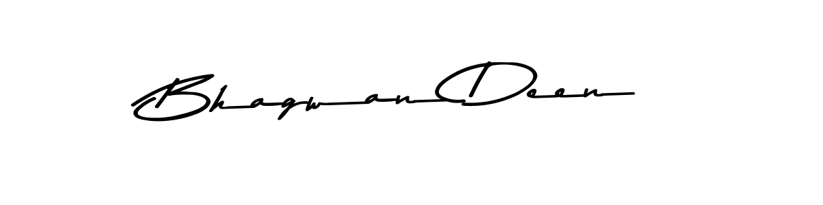 How to make Bhagwan Deen name signature. Use Asem Kandis PERSONAL USE style for creating short signs online. This is the latest handwritten sign. Bhagwan Deen signature style 9 images and pictures png