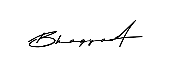 Design your own signature with our free online signature maker. With this signature software, you can create a handwritten (Asem Kandis PERSONAL USE) signature for name Bhagya A. Bhagya A signature style 9 images and pictures png