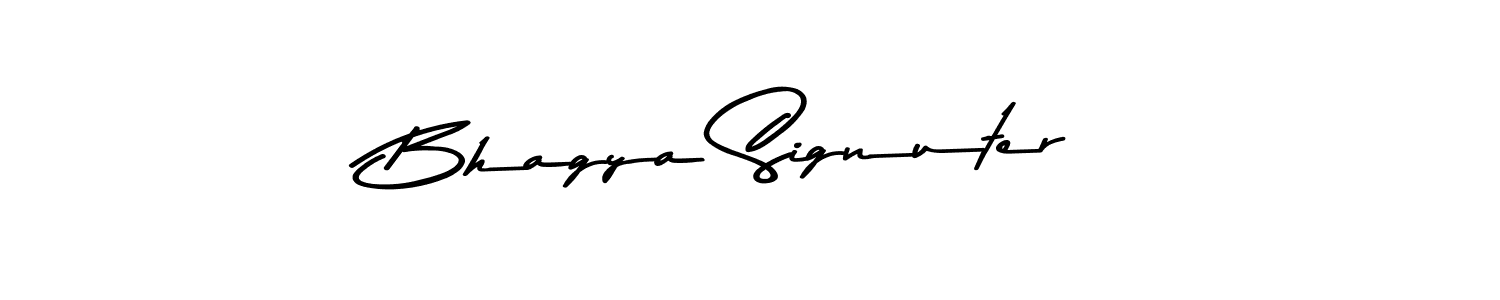 Create a beautiful signature design for name Bhagya Signuter. With this signature (Asem Kandis PERSONAL USE) fonts, you can make a handwritten signature for free. Bhagya Signuter signature style 9 images and pictures png