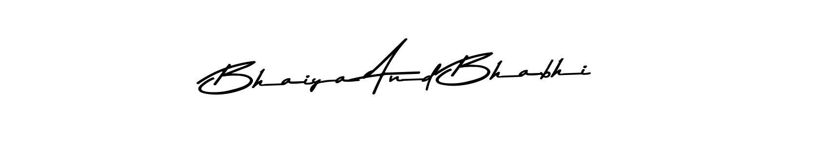 Bhaiya And Bhabhi stylish signature style. Best Handwritten Sign (Asem Kandis PERSONAL USE) for my name. Handwritten Signature Collection Ideas for my name Bhaiya And Bhabhi. Bhaiya And Bhabhi signature style 9 images and pictures png