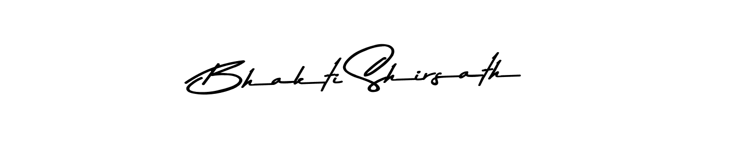 Make a beautiful signature design for name Bhakti Shirsath. With this signature (Asem Kandis PERSONAL USE) style, you can create a handwritten signature for free. Bhakti Shirsath signature style 9 images and pictures png