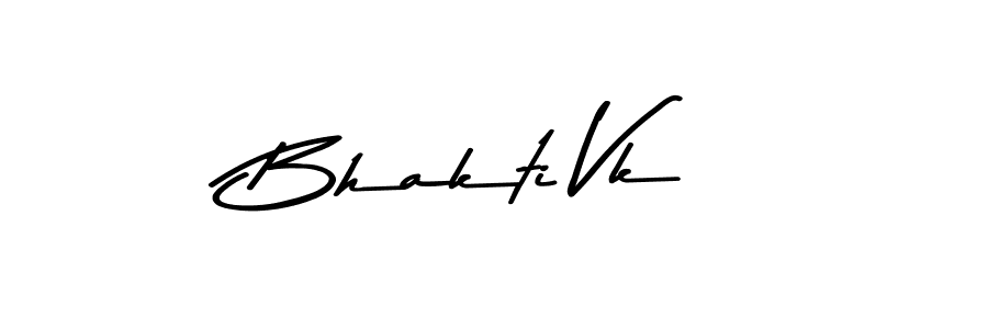 Make a beautiful signature design for name Bhakti Vk. With this signature (Asem Kandis PERSONAL USE) style, you can create a handwritten signature for free. Bhakti Vk signature style 9 images and pictures png