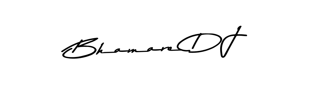 How to make Bhamare D J name signature. Use Asem Kandis PERSONAL USE style for creating short signs online. This is the latest handwritten sign. Bhamare D J signature style 9 images and pictures png