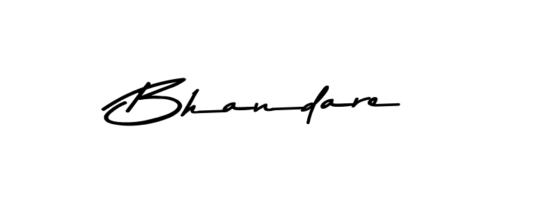 Design your own signature with our free online signature maker. With this signature software, you can create a handwritten (Asem Kandis PERSONAL USE) signature for name Bhandare. Bhandare signature style 9 images and pictures png