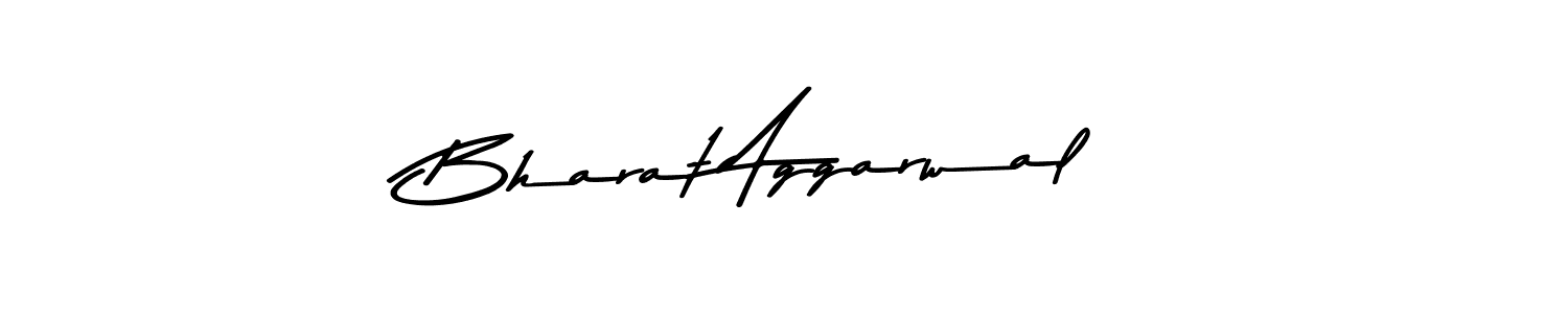 How to make Bharat Aggarwal name signature. Use Asem Kandis PERSONAL USE style for creating short signs online. This is the latest handwritten sign. Bharat Aggarwal signature style 9 images and pictures png