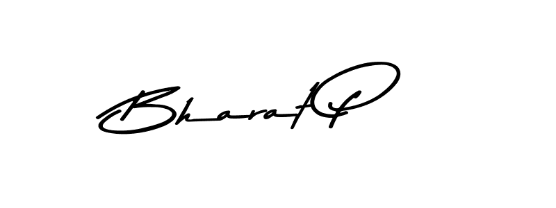 How to make Bharat P name signature. Use Asem Kandis PERSONAL USE style for creating short signs online. This is the latest handwritten sign. Bharat P signature style 9 images and pictures png