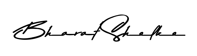 The Asem Kandis PERSONAL USE handwriting style adds charm and authenticity to name Bharat Shelke. A wonderful choice for personal thank-you notes. Bharat Shelke signature style 9 images and pictures png