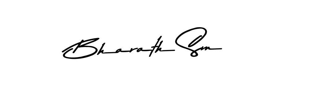 This is the best signature style for the Bharath Sm name. Also you like these signature font (Asem Kandis PERSONAL USE). Mix name signature. Bharath Sm signature style 9 images and pictures png