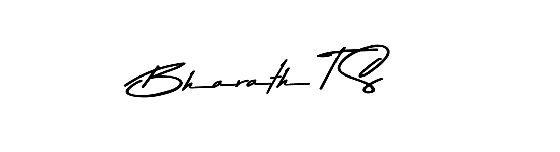 Create a beautiful signature design for name Bharath T S. With this signature (Asem Kandis PERSONAL USE) fonts, you can make a handwritten signature for free. Bharath T S signature style 9 images and pictures png