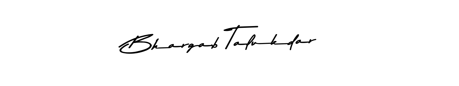 Make a beautiful signature design for name Bhargab Talukdar. With this signature (Asem Kandis PERSONAL USE) style, you can create a handwritten signature for free. Bhargab Talukdar signature style 9 images and pictures png