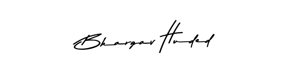 Create a beautiful signature design for name Bhargav Huded. With this signature (Asem Kandis PERSONAL USE) fonts, you can make a handwritten signature for free. Bhargav Huded signature style 9 images and pictures png