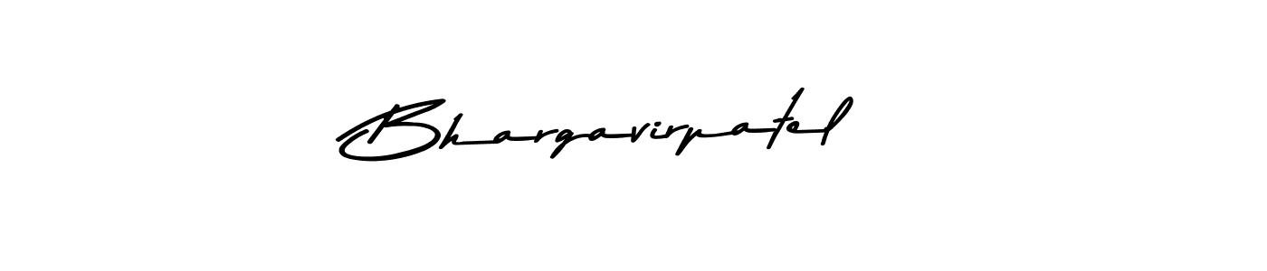 Make a beautiful signature design for name Bhargavirpatel. With this signature (Asem Kandis PERSONAL USE) style, you can create a handwritten signature for free. Bhargavirpatel signature style 9 images and pictures png