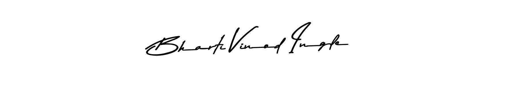 The best way (Asem Kandis PERSONAL USE) to make a short signature is to pick only two or three words in your name. The name Bharti Vinod Ingle include a total of six letters. For converting this name. Bharti Vinod Ingle signature style 9 images and pictures png