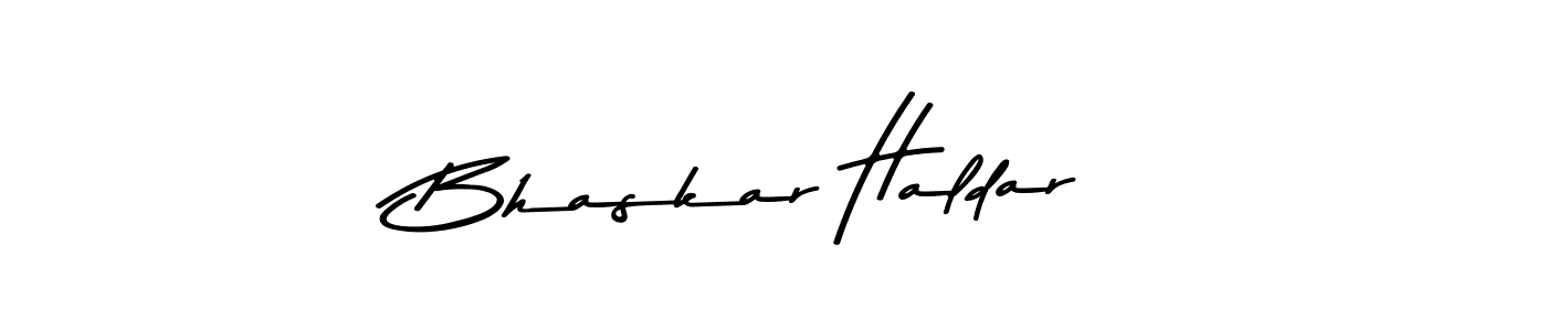 Make a beautiful signature design for name Bhaskar Haldar. With this signature (Asem Kandis PERSONAL USE) style, you can create a handwritten signature for free. Bhaskar Haldar signature style 9 images and pictures png