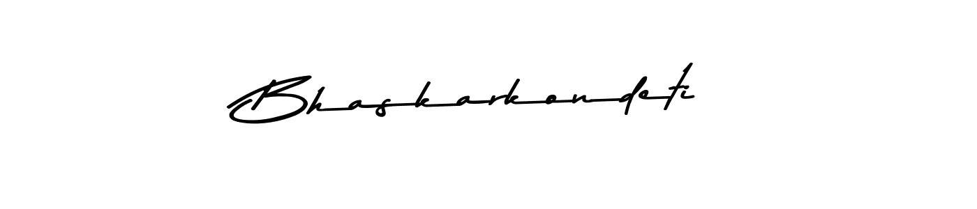 Create a beautiful signature design for name Bhaskarkondeti. With this signature (Asem Kandis PERSONAL USE) fonts, you can make a handwritten signature for free. Bhaskarkondeti signature style 9 images and pictures png