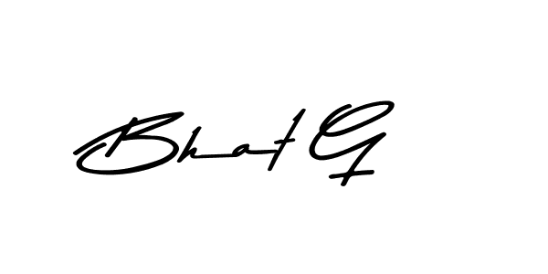 Use a signature maker to create a handwritten signature online. With this signature software, you can design (Asem Kandis PERSONAL USE) your own signature for name Bhat G. Bhat G signature style 9 images and pictures png