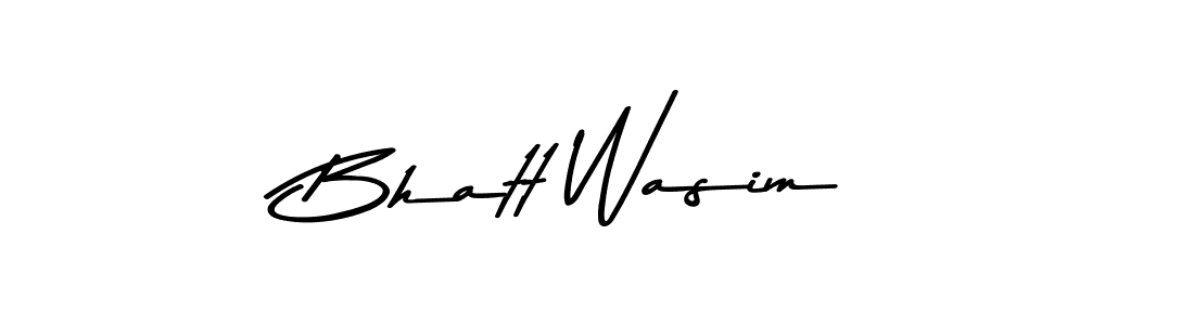 This is the best signature style for the Bhatt Wasim name. Also you like these signature font (Asem Kandis PERSONAL USE). Mix name signature. Bhatt Wasim signature style 9 images and pictures png