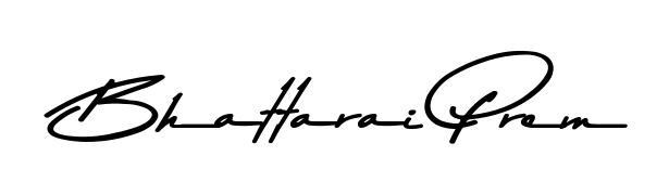 The Asem Kandis PERSONAL USE handwriting style adds charm and authenticity to name Bhattarai Prem. A wonderful choice for personal thank-you notes. Bhattarai Prem signature style 9 images and pictures png