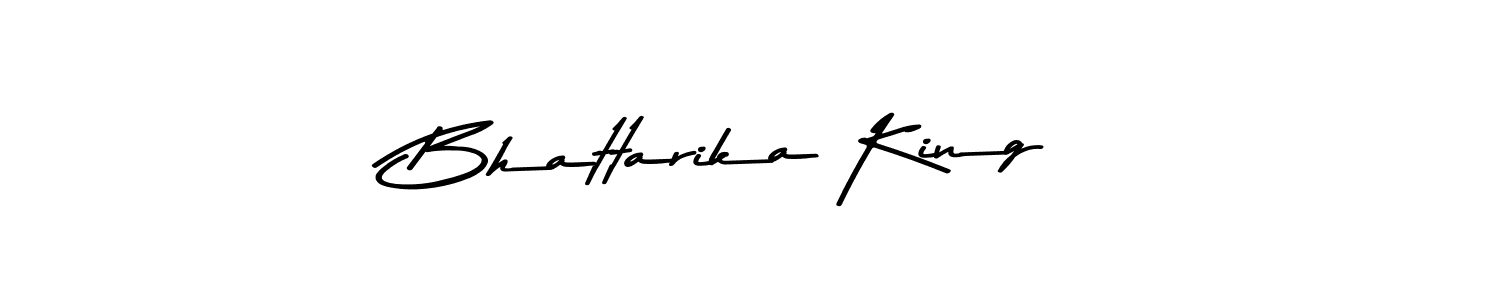 Design your own signature with our free online signature maker. With this signature software, you can create a handwritten (Asem Kandis PERSONAL USE) signature for name Bhattarika King. Bhattarika King signature style 9 images and pictures png