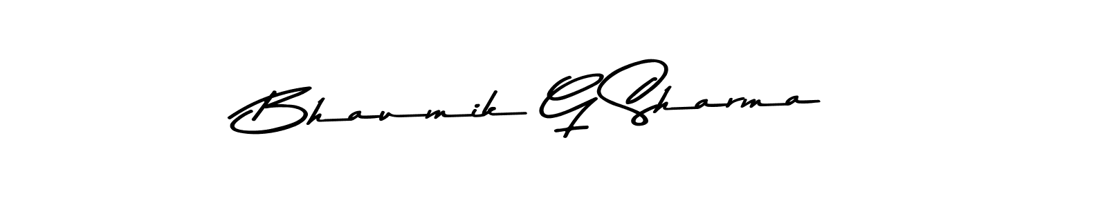 Use a signature maker to create a handwritten signature online. With this signature software, you can design (Asem Kandis PERSONAL USE) your own signature for name Bhaumik G Sharma. Bhaumik G Sharma signature style 9 images and pictures png