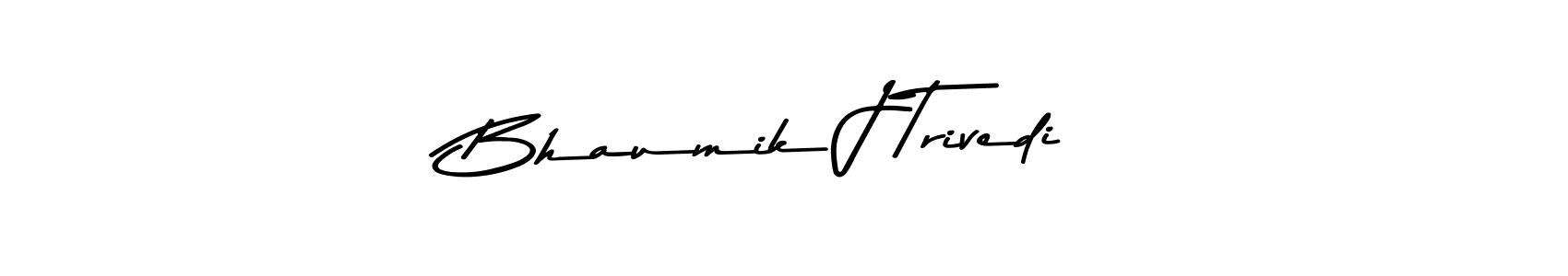 Bhaumik J Trivedi stylish signature style. Best Handwritten Sign (Asem Kandis PERSONAL USE) for my name. Handwritten Signature Collection Ideas for my name Bhaumik J Trivedi. Bhaumik J Trivedi signature style 9 images and pictures png