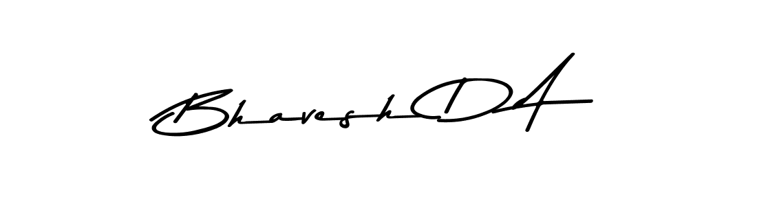 Make a beautiful signature design for name Bhavesh D A. With this signature (Asem Kandis PERSONAL USE) style, you can create a handwritten signature for free. Bhavesh D A signature style 9 images and pictures png
