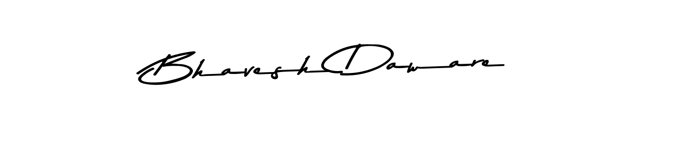 Bhavesh Daware stylish signature style. Best Handwritten Sign (Asem Kandis PERSONAL USE) for my name. Handwritten Signature Collection Ideas for my name Bhavesh Daware. Bhavesh Daware signature style 9 images and pictures png