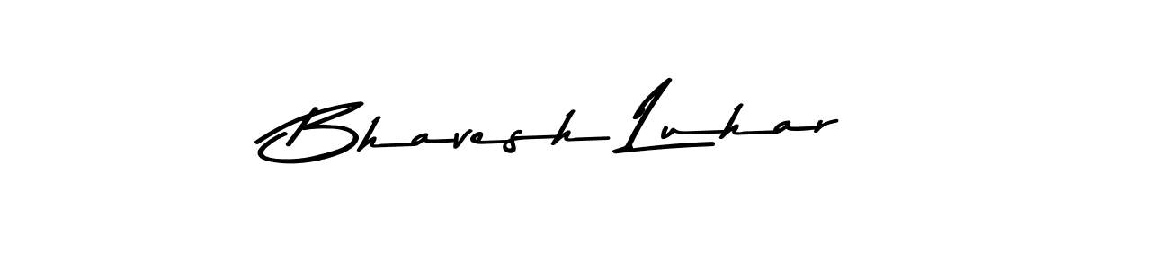 Asem Kandis PERSONAL USE is a professional signature style that is perfect for those who want to add a touch of class to their signature. It is also a great choice for those who want to make their signature more unique. Get Bhavesh Luhar name to fancy signature for free. Bhavesh Luhar signature style 9 images and pictures png