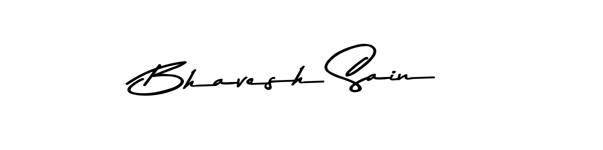 How to make Bhavesh Sain name signature. Use Asem Kandis PERSONAL USE style for creating short signs online. This is the latest handwritten sign. Bhavesh Sain signature style 9 images and pictures png