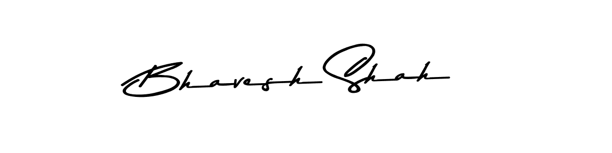 How to make Bhavesh Shah name signature. Use Asem Kandis PERSONAL USE style for creating short signs online. This is the latest handwritten sign. Bhavesh Shah signature style 9 images and pictures png