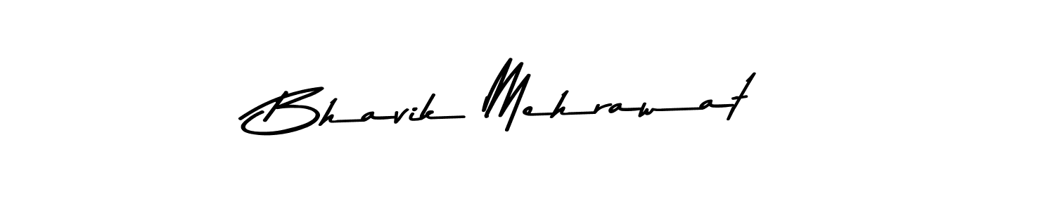 Create a beautiful signature design for name Bhavik Mehrawat. With this signature (Asem Kandis PERSONAL USE) fonts, you can make a handwritten signature for free. Bhavik Mehrawat signature style 9 images and pictures png